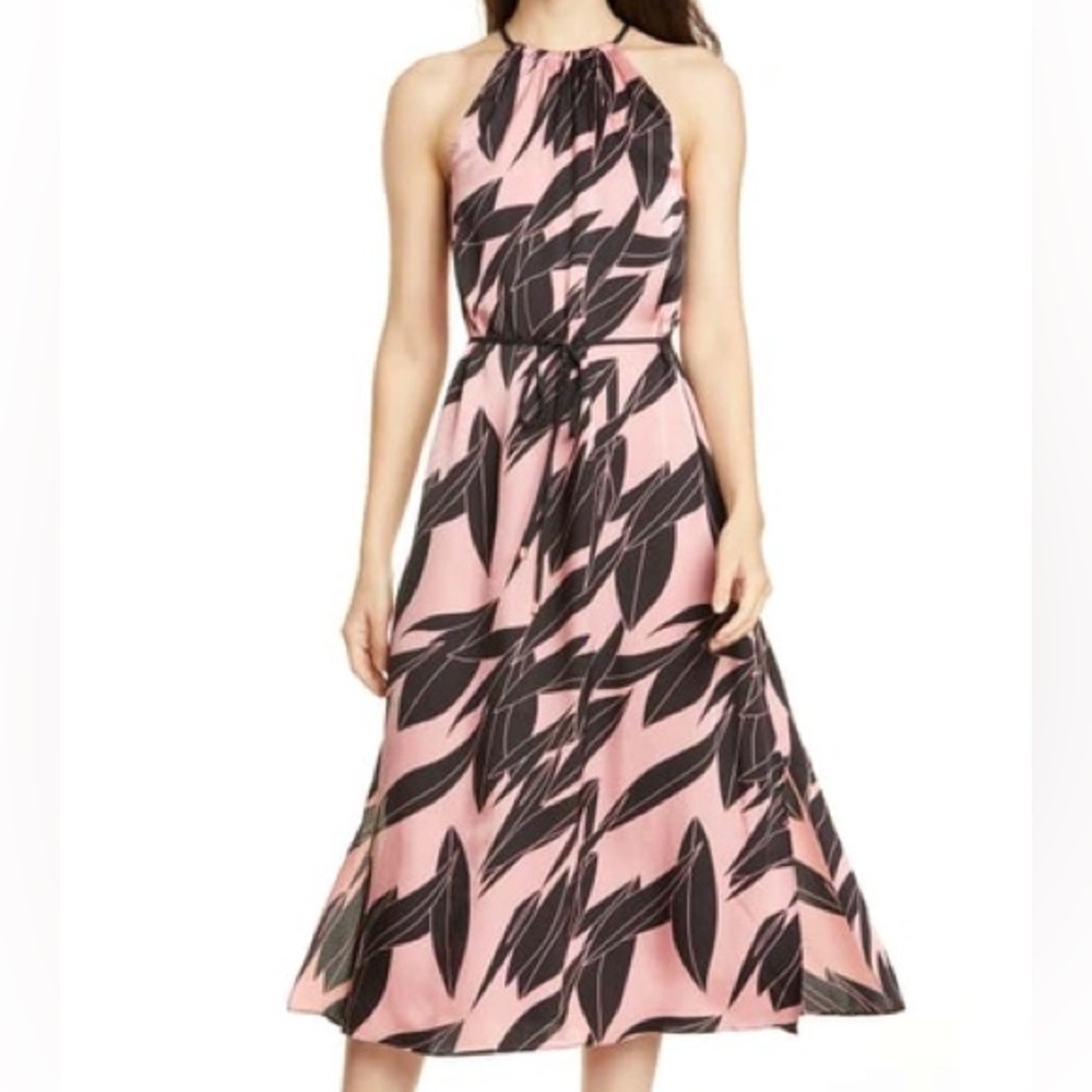 Ted Baker Leahla Sour Cherry Halter Midi Dress viscose summer print 4 TED- 10 US - Picture 5 of 5